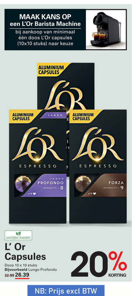 Douwe Egberts L Or   koffiecups folder aanbieding bij  Sligro - details