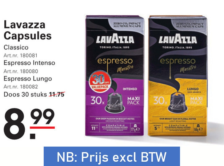 Lavazza   koffiecups folder aanbieding bij  Sligro - details