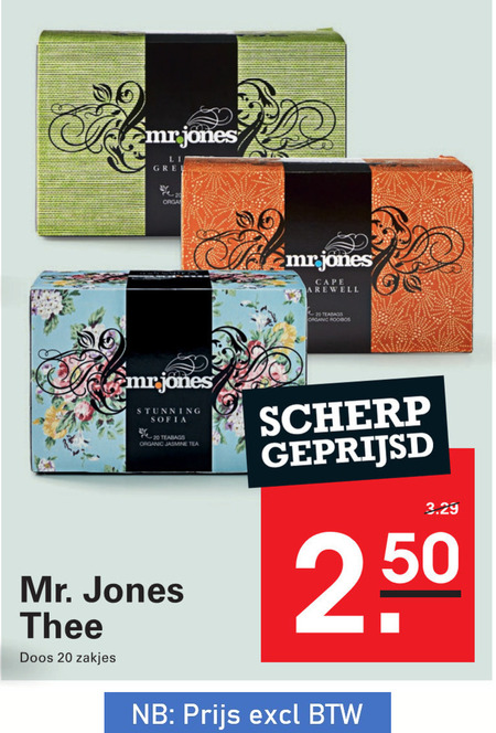 Mr Jones   thee folder aanbieding bij  Sligro - details