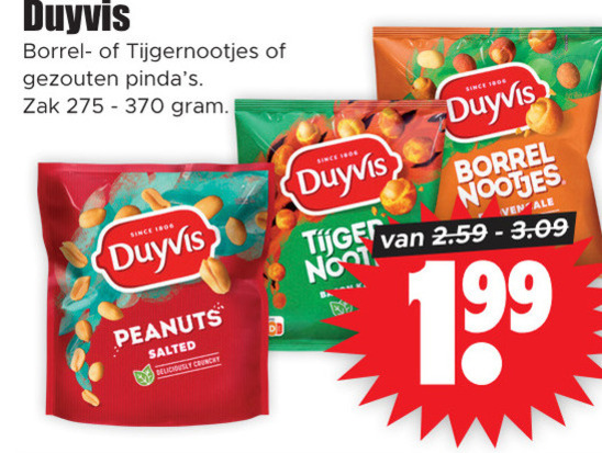 Duyvis   borrelnootjes folder aanbieding bij  Dirk - details