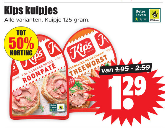 Kips   pate, theeworst folder aanbieding bij  Dirk - details