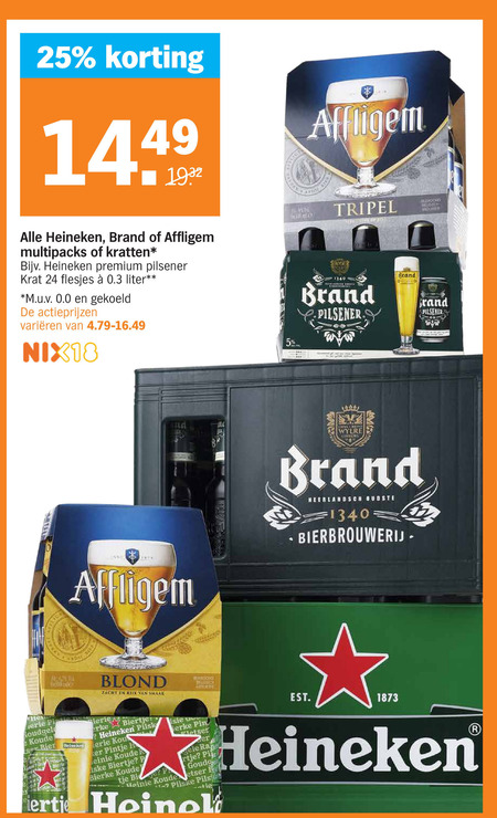 Brand   blikje bier, speciaalbier folder aanbieding bij  Albert Heijn - details