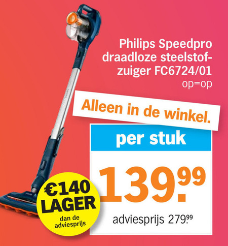 Philips   steelstofzuiger folder aanbieding bij  Albert Heijn - details