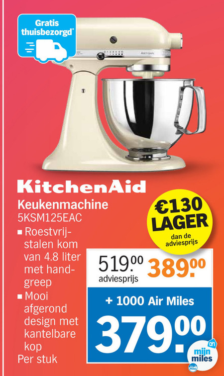 KitchenAid   keukenmachine folder aanbieding bij  Albert Heijn - details