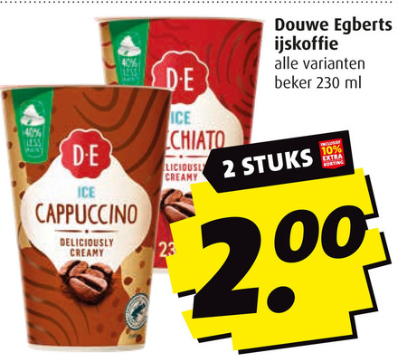 Douwe Egberts   ijskoffie folder aanbieding bij  Boni - details