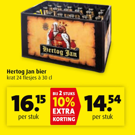 Hertog Jan   krat bier folder aanbieding bij  Boni - details