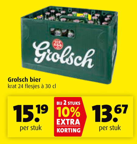 Grolsch   krat bier folder aanbieding bij  Boni - details