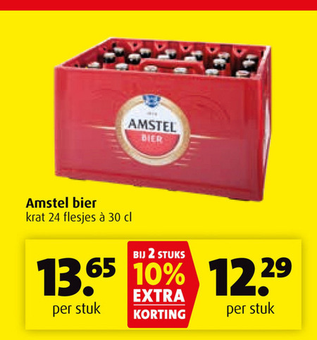 Amstel   krat bier folder aanbieding bij  Boni - details