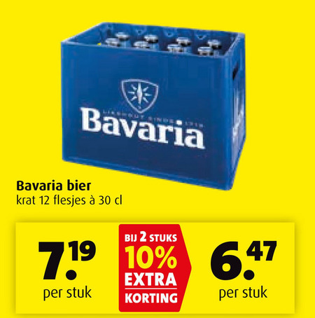 Bavaria   krat bier folder aanbieding bij  Boni - details