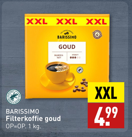 Barissimo   koffie folder aanbieding bij  Aldi - details