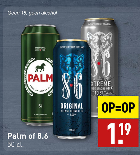 Palm Speciale   blikje bier, speciaalbier folder aanbieding bij  Aldi - details