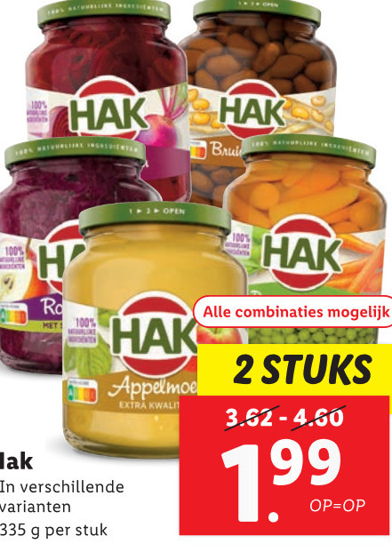 Hak   groenteconserven folder aanbieding bij  Lidl - details