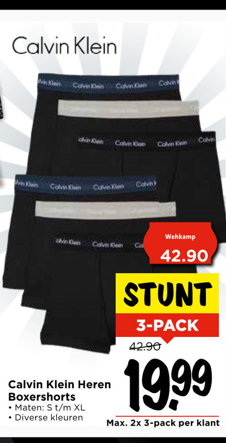 Calvin Klein   heren boxershort folder aanbieding bij  Vomar - details