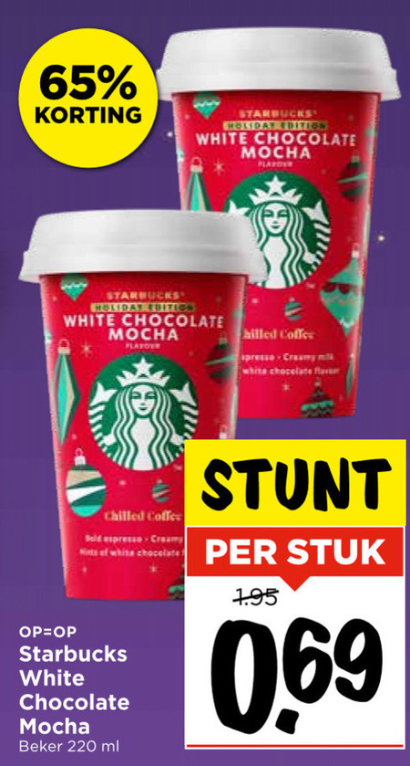 Starbucks   ijskoffie folder aanbieding bij  Vomar - details