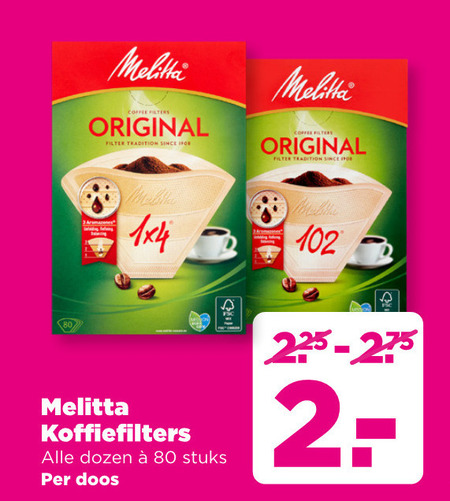 Melitta   koffiefilter folder aanbieding bij  Plus - details