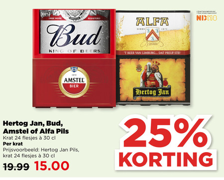 Hertog Jan   krat bier folder aanbieding bij  Plus - details