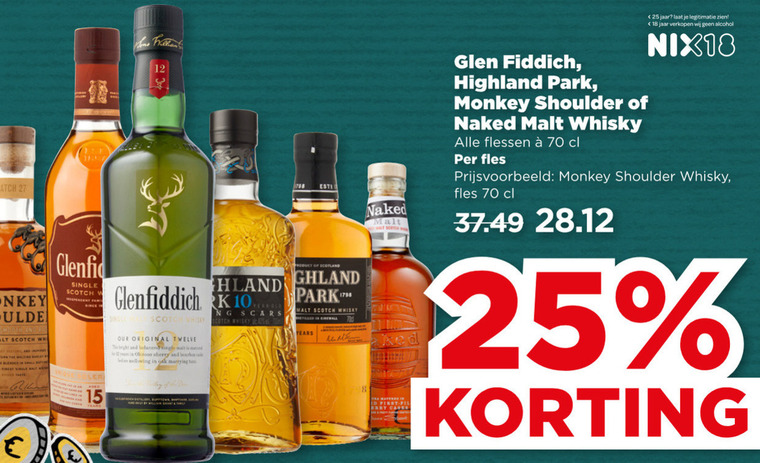 Glenfiddich   whisky folder aanbieding bij  Plus - details