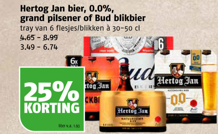 Bud   blikje bier, speciaalbier folder aanbieding bij  Poiesz - details