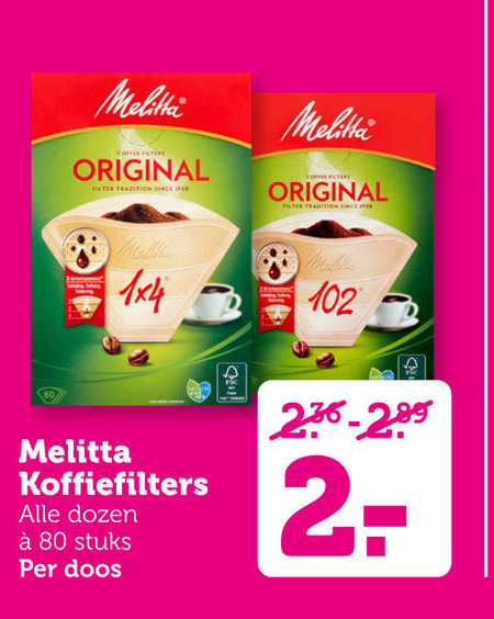 Melitta   koffiefilter folder aanbieding bij  Coop - details