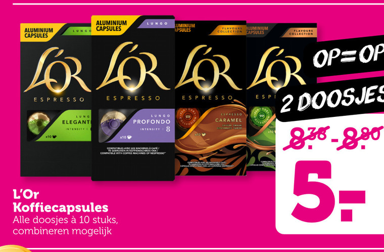 Douwe Egberts L Or   koffiecups folder aanbieding bij  Coop - details