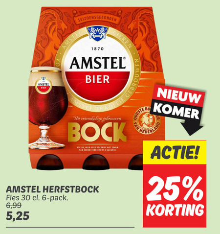 Amstel   bokbier folder aanbieding bij  Dekamarkt - details