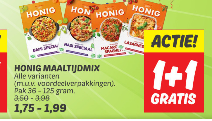 Honig   maaltijdmix folder aanbieding bij  Dekamarkt - details