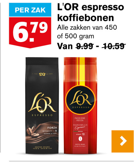 Douwe Egberts L Or   koffiebonen folder aanbieding bij  Hoogvliet - details