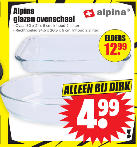 Alpina   ovenschaal folder aanbieding bij  Dirk - details