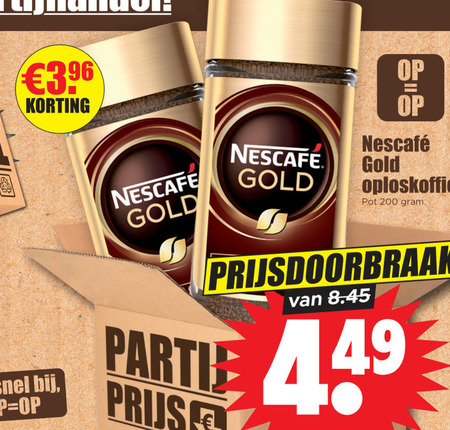 Nescafe   oploskoffie folder aanbieding bij  Dirk - details