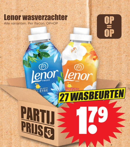 Lenor   wasverzachter folder aanbieding bij  Dirk - details