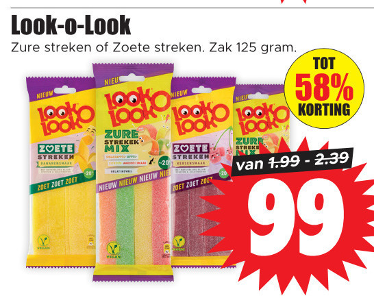 Look-o-Look   snoep folder aanbieding bij  Dirk - details