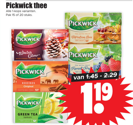 Pickwick   thee folder aanbieding bij  Dirk - details