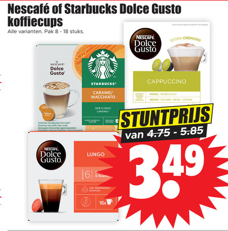 Starbucks   dolce gusto capsules folder aanbieding bij  Dirk - details