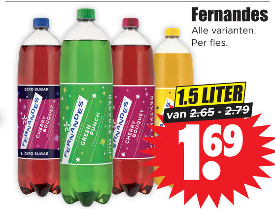 Fernandes   frisdrank folder aanbieding bij  Dirk - details