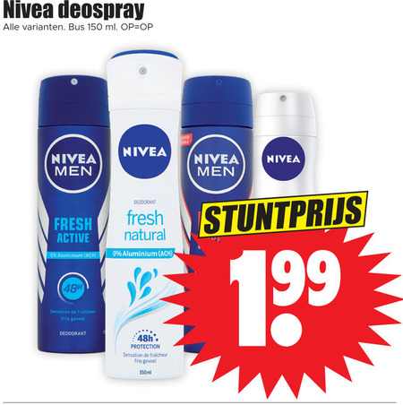 Nivea   deodorant folder aanbieding bij  Dirk - details