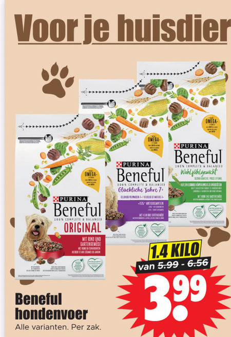 Beneful   hondenvoer folder aanbieding bij  Dirk - details