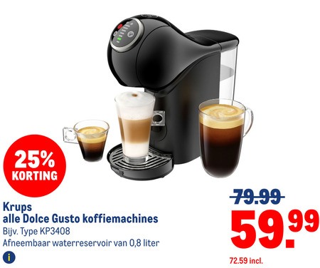 Krups   dolce gusto apparaat folder aanbieding bij  Makro - details