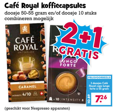 Cafe Royal   koffiecups folder aanbieding bij  Boons Markt - details