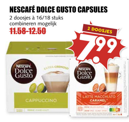 Nescafe   dolce gusto capsules folder aanbieding bij  MCD Supermarkt Basis - details