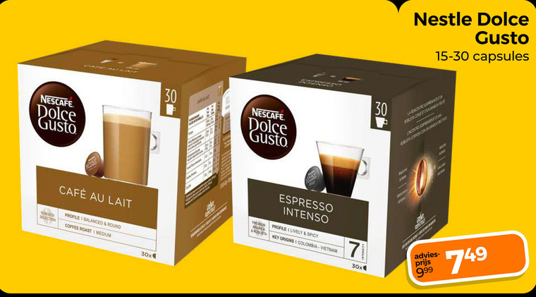 Nescafe   dolce gusto capsules folder aanbieding bij  Trekpleister - details