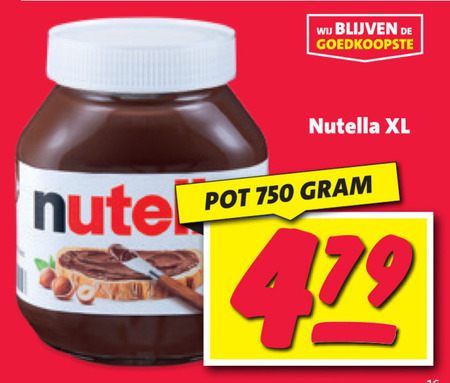 Nutella   hazelnootpasta folder aanbieding bij  Nettorama - details