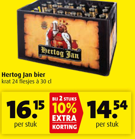 Hertog Jan   krat bier folder aanbieding bij  Boni - details