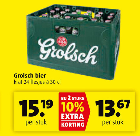 Grolsch   krat bier folder aanbieding bij  Boni - details