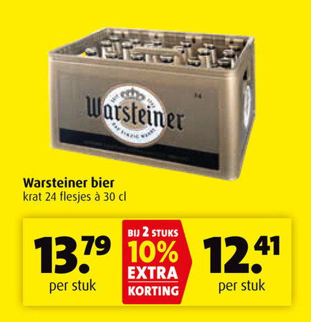 Warsteiner   krat bier folder aanbieding bij  Boni - details