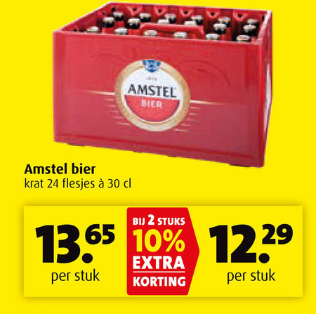 Amstel   krat bier folder aanbieding bij  Boni - details