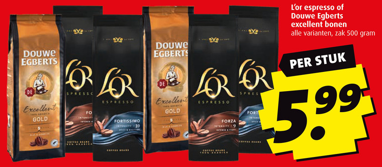 Douwe Egberts   koffiebonen folder aanbieding bij  Boni - details