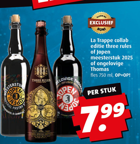 La Trappe   speciaalbier folder aanbieding bij  Boni - details