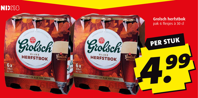 Grolsch   bokbier folder aanbieding bij  Boni - details