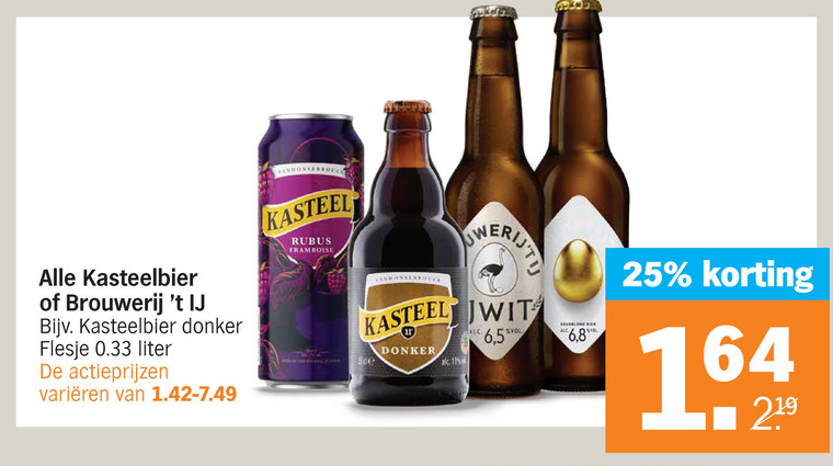 Kasteelbier   speciaalbier folder aanbieding bij  Albert Heijn - details