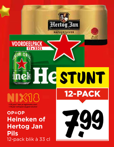 Heineken   blikje bier folder aanbieding bij  Vomar - details